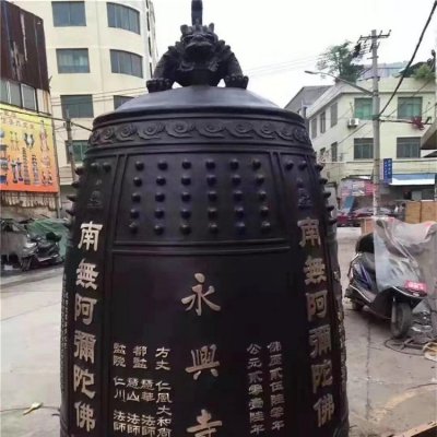 铜雕大型寺庙景观铜钟摆件 铜钟雕塑铜雕制造公司图集