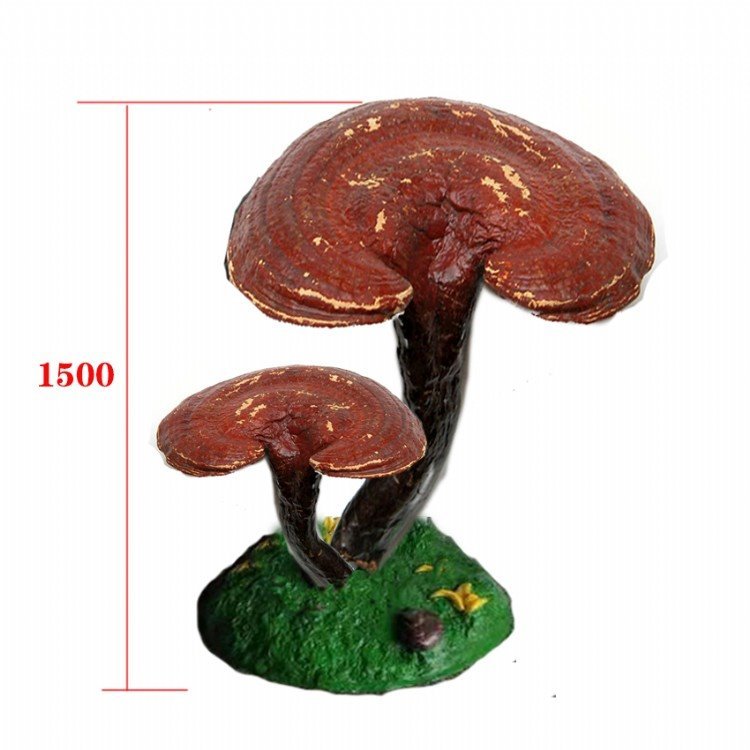 玻璃钢仿真植物景观灵芝摆件