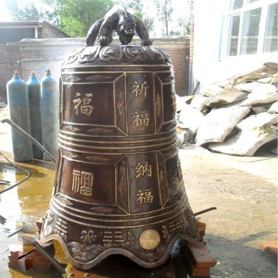 寺庙大型祈福铜钟雕塑 铜钟雕塑价格青铜作品现货
