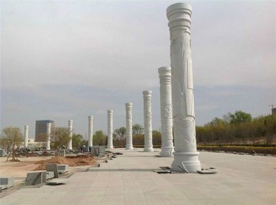 广场户外青石石雕景观文化柱雕塑 