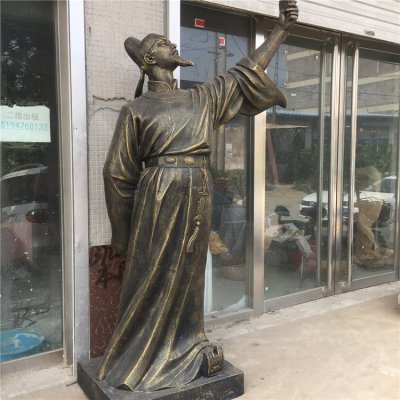 玻璃钢仿铜古代名人景观李白雕塑 李白雕塑吴为山塑像诗仙雕塑家