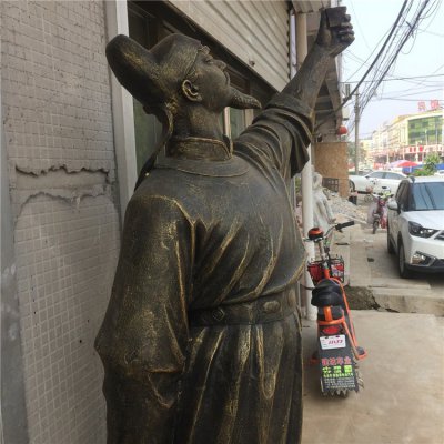 玻璃钢仿铜古代名人景观雕塑 名人雕塑广场文昌开远北票