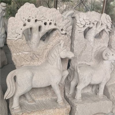 大理石砂石石雕生肖马雕塑 生肖马雕塑纯铜飞燕文章任哲的