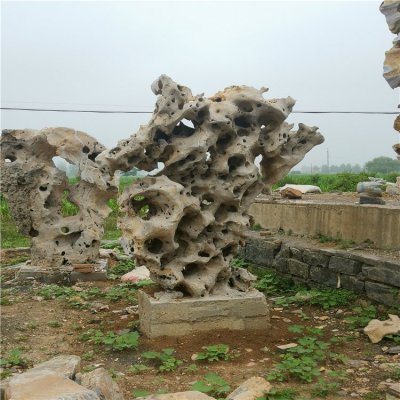 园林户外纯天然景观珊瑚石雕塑 景观雕塑小品大理全集石桌
