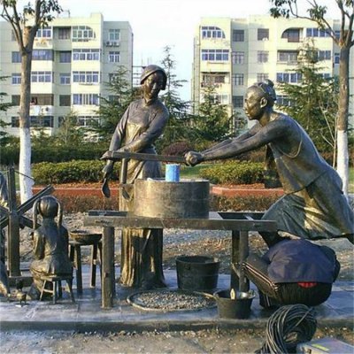 广场艺术玻璃钢人物景观雕塑 人物雕塑插画铜铸石刻结构