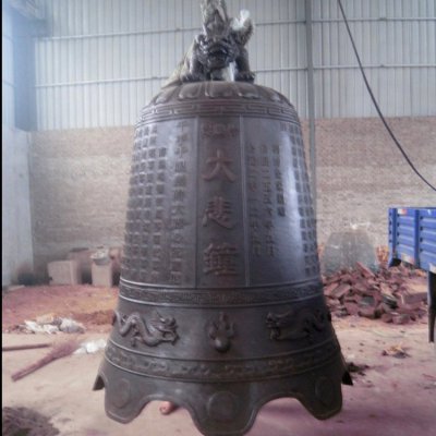 寺庙宗教玻璃钢仿铜大型祈福吊钟雕塑 铜钟雕塑广场公园纯铜专业