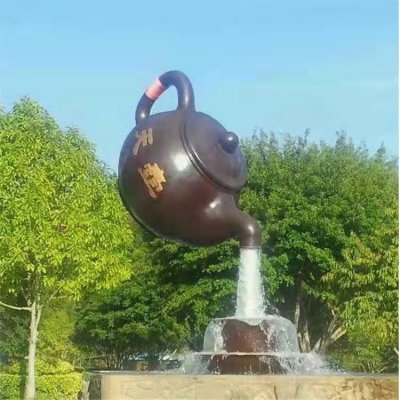 景区园林户外摆放玻璃钢悬空流水天壶雕塑 天壶雕塑售价水泥热线葫芦