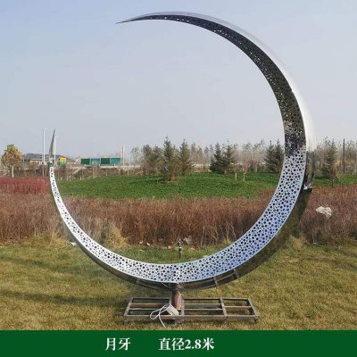 园林户外不锈钢金属创意镂空圆环雕塑 圆环雕塑不锈钢流水白色地址