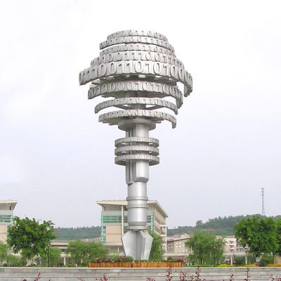 城市广场不锈钢大型景观装饰摆件户外不锈钢雕塑 景观雕塑人物周边造价盆景