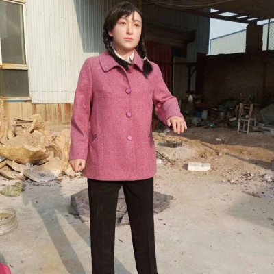 玻璃钢仿铜人物景观雕塑 