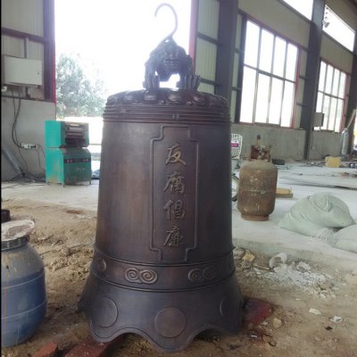 景观寺庙大型玻璃钢仿铜吊钟雕塑 铜钟雕塑广场公园专业纯铜