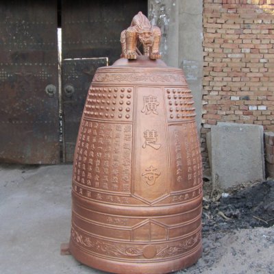 道馆寺庙大型祈福景观神兽吊钟雕塑 神兽雕塑门口山海经印章不锈钢