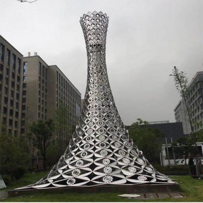 户外广场大型不锈钢景观雕塑 景观雕塑广场重量桥梁字体