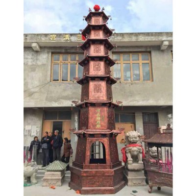 寺庙摆放多层铸铁烧纸炉 