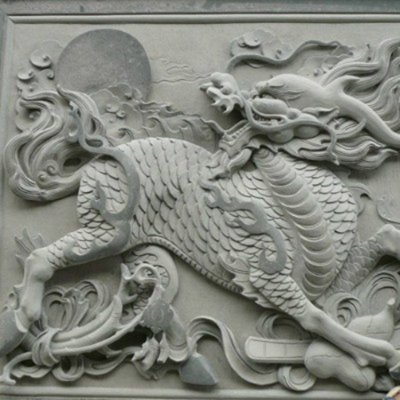 35平方米庭院中式仿古青石影壁浮雕挂画雕塑 影壁雕塑图片迎客松风顺材质