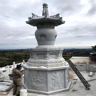 寺庙宗教户外大型舍利塔雕塑 