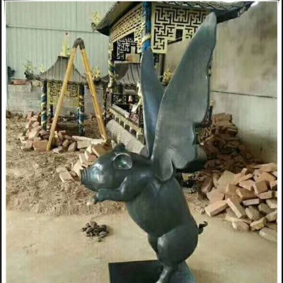 景区广场摆放铸铜动物景观雕塑小品 