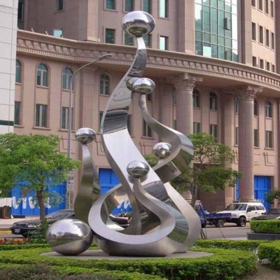 园林户外不锈钢创意景观装饰摆件 景观雕塑喷泉商店水体竹子