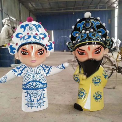 歌剧院摆放玻璃钢彩绘卡通京剧人雕塑 京剧雕塑图片形象女神青石