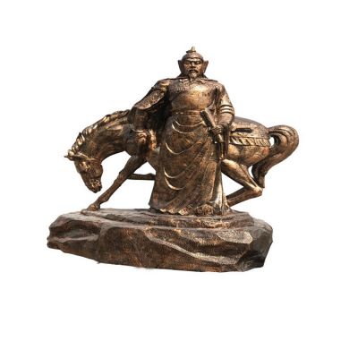 铜雕古代将军战士人物景观雕塑 将军雕塑价格大学三国张学良