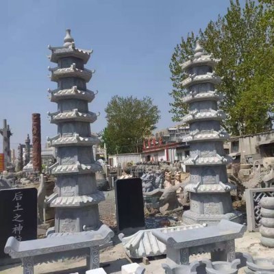 宗教寺庙青石石雕多层宝塔佛塔景观装饰摆件 佛塔雕塑石雕藏传舍利全集