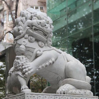 青石石雕大型招财动物狮子雕塑 狮子雕塑青石文玩钧瓷石线