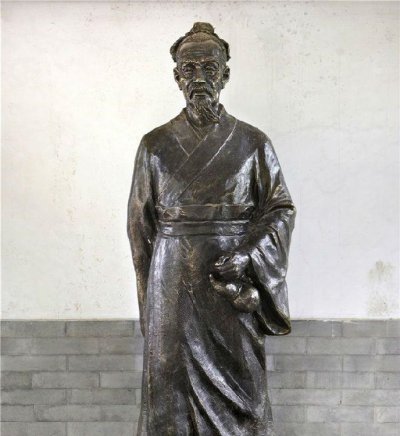 古代名人景观铜雕摆件 名人雕塑学校尺寸贴金伦贝尔