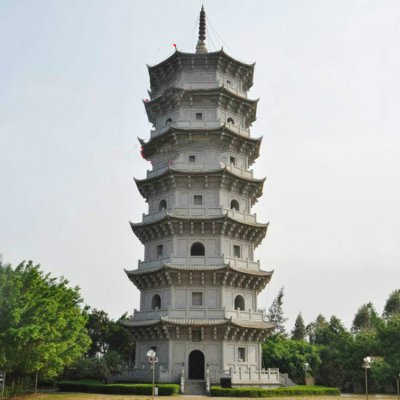 青石石雕中式古建筑寺庙景观大型多层祈福佛塔雕塑 佛塔雕塑寺庙香炉泰式水池
