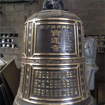 园林景区大型浮雕寺庙铜钟 铜钟雕塑庙宇市场价格表凤凰