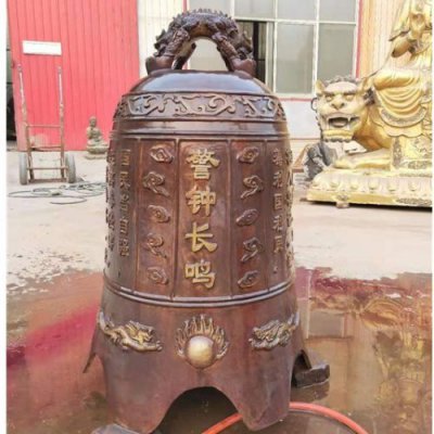 大型铜雕祈福铜钟雕塑 铜钟雕塑广场大号寓意意义