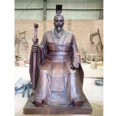 玻璃钢铜雕古代人物景观雕塑 