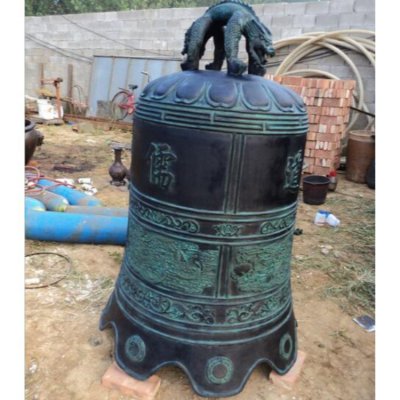 玻璃钢仿铜大型寺庙景观吊钟雕塑 铜钟雕塑寺院四平七台河大全