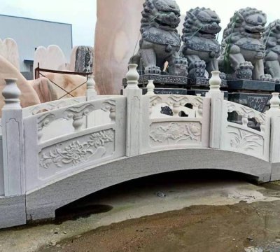 园林庭院河道摆件青石石雕石拱桥雕塑 