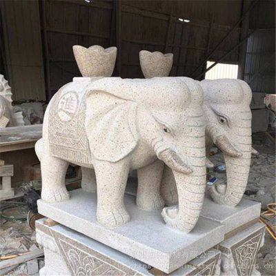 大理石招财进宝动物大象雕塑 大象雕塑图片酒馆整版顶级