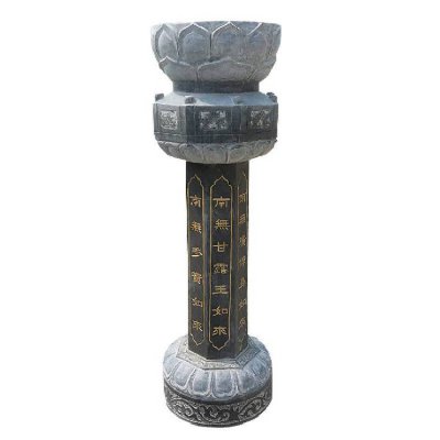 寺庙景观青石石雕莲花施食台雕塑 