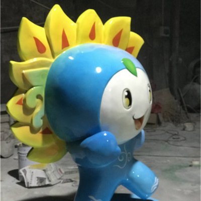 卡通玩偶玻璃钢户外园林景观创意景观摆件 卡通雕塑动物凳子辣椒屋顶