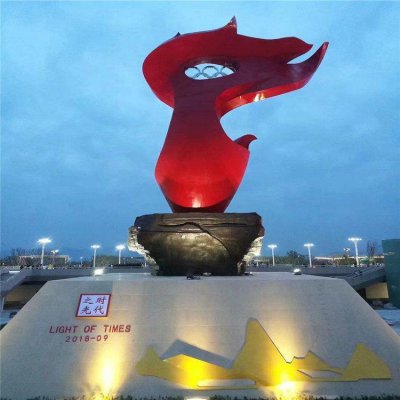 创意景观不锈钢金属火苗雕塑 火苗雕塑学校含义来源广场