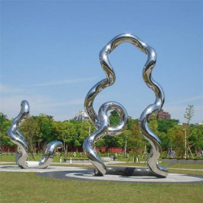 园林景观户外不锈钢异形景观装饰金属摆件 景观雕塑公园原因背后球形