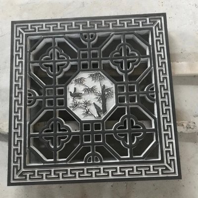 庭院装饰青石雕刻中式镂空花窗景观雕塑 花窗雕塑寺庙大全公园景观