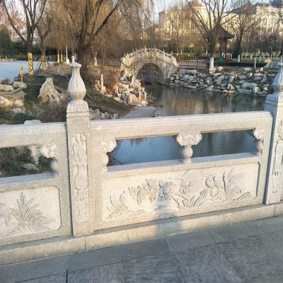 户外水景池塘青石浮雕景观护栏雕塑 护栏雕塑栏板假山桥梁广场