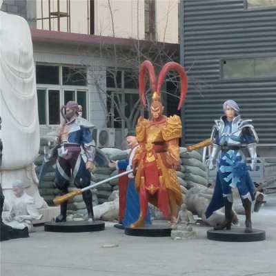 展馆广场摆放玻璃钢卡通动漫人物雕塑 