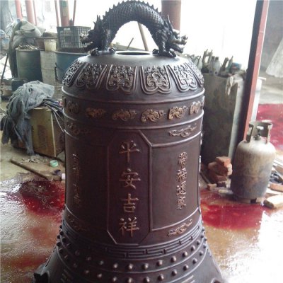 宗教寺庙大型祈福铜钟摆件 铜钟雕塑寺院大全四平七台河
