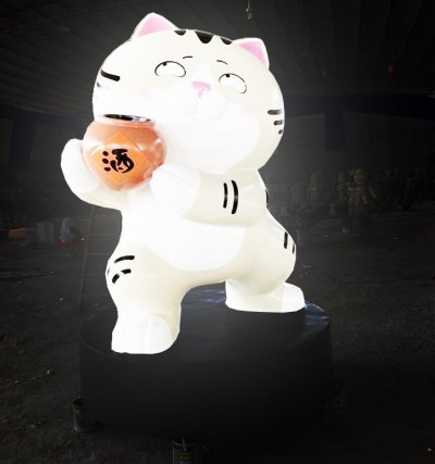 内发光摆件透光雕塑户外园林景观动物雕塑 动物雕塑大全头部美术黑天