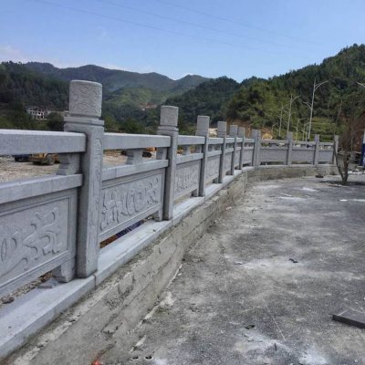 景点户外街道安装青石围栏防护栏板 