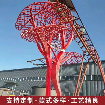 不锈钢金属创意景观树雕塑 景观雕塑园林工业绿地立面