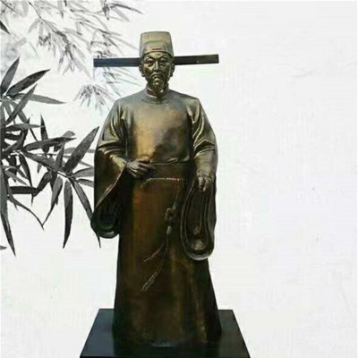 玻璃钢仿铜景观景区雕塑古代人物雕塑 