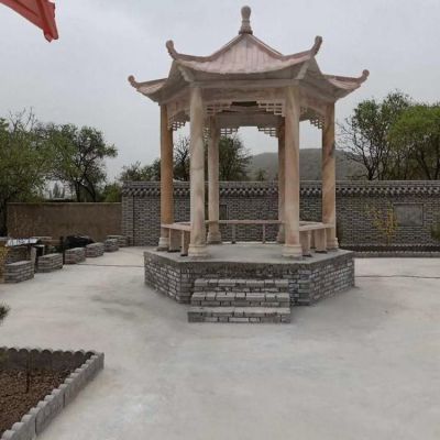 庭院摆放休闲花岗岩雕刻中式凉亭 