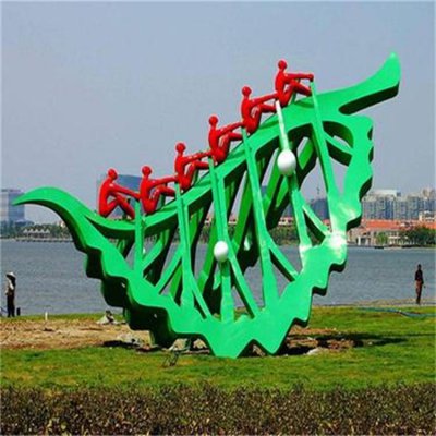 不锈钢金属户外景观创意树叶帆船雕塑 帆船雕塑校园风帆种类铜雕