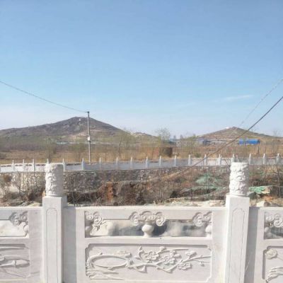 河道景区台阶装饰汉白玉雕刻花纹图案防护栏杆雕塑 