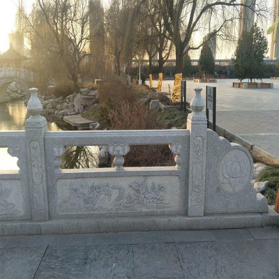 户外园林景观浮雕青石栏板雕塑 